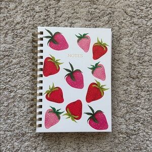 Strawberry-Themed Spiral Notebook